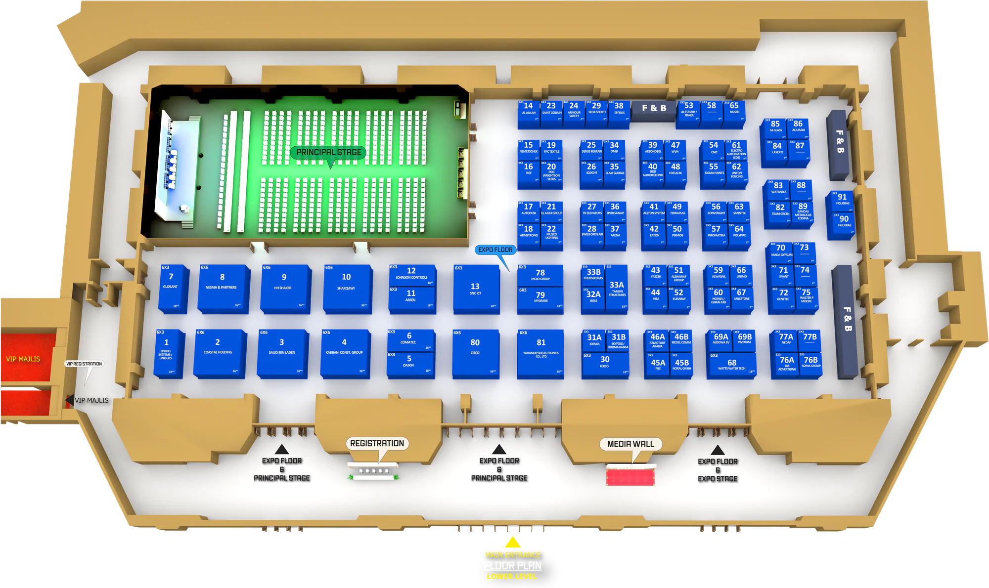 World Stadiums and Arenas Summit floor plan